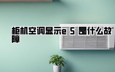 柜机空调显示e5是什么故障
