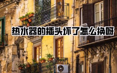 热水器的插头坏了怎么换呀