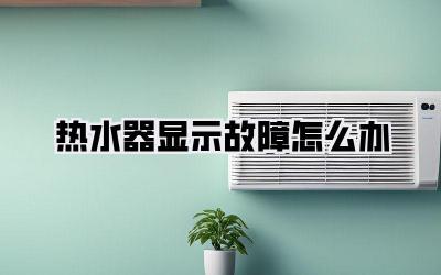 热水器显示故障怎么办