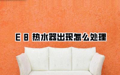 E8热水器出现怎么处理