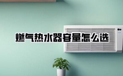 燃气热水器容量怎么选