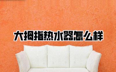 大拇指热水器怎么样