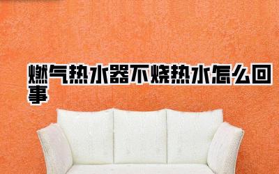 燃气热水器不烧热水怎么回事