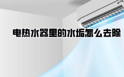 电热水器里的水垢怎么去除