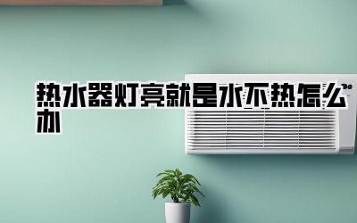 热水器灯亮就是水不热怎么办