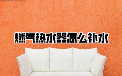 燃气热水器怎么补水
