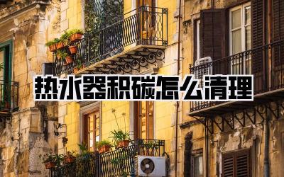 热水器积碳怎么清理