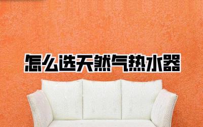 怎么选天然气热水器