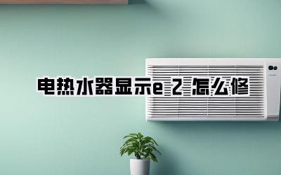 电热水器显示e2怎么修
