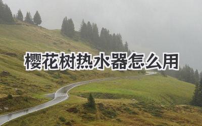 樱花树热水器怎么用