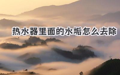 热水器里面的水垢怎么去除