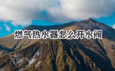 燃气热水器怎么开水阀