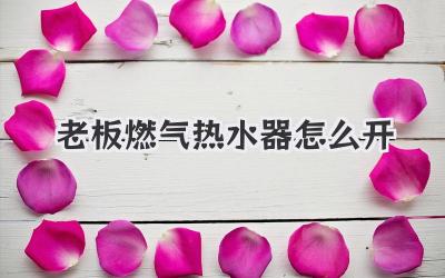 老板燃气热水器怎么开