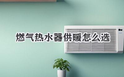 燃气热水器供暖怎么选