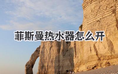 菲斯曼热水器怎么开