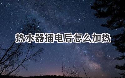 热水器插电后怎么加热