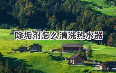 除垢剂怎么清洗热水器