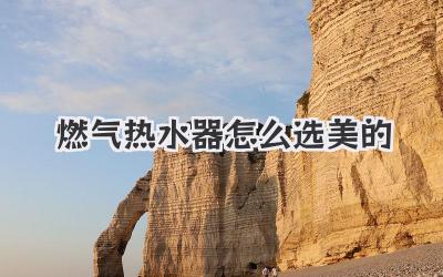 燃气热水器怎么选美的