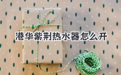 港华紫荆热水器怎么开